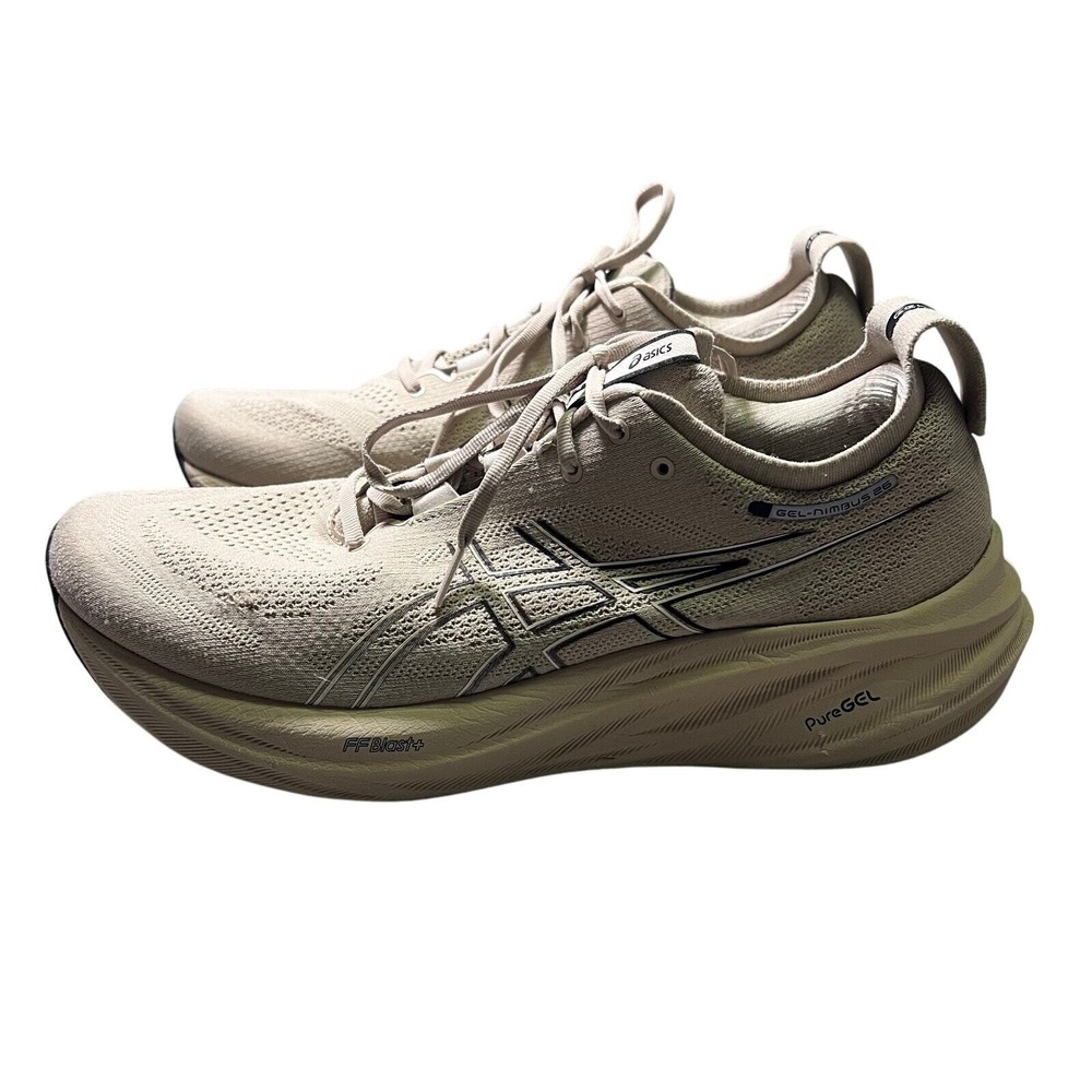 ASICS Gel Nimbus 26 Shoes Mens Size 13 Feather Grey/Black Comfort Sneakers